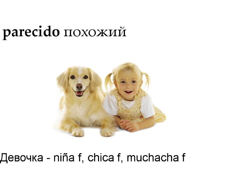 parecido похожий Девочка - niña f, chica f, muchacha f